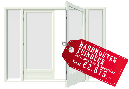 Hardhouten tuindeur prijs vanaf 2875 euro